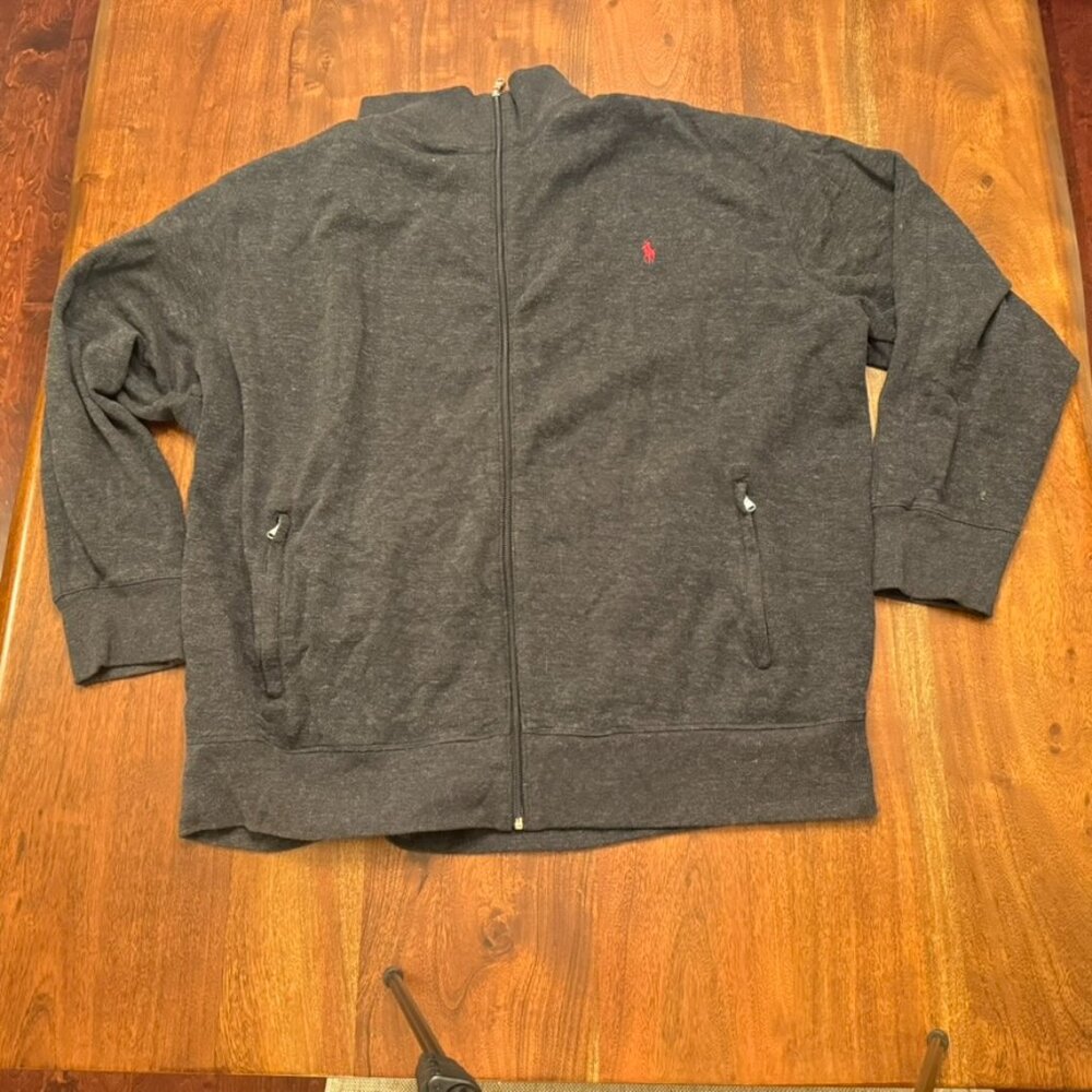 Polo Ralph Lauren Performance Black Full Zip Jacket Men’s Size 2XB 60/40 Cotton